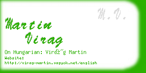 martin virag business card